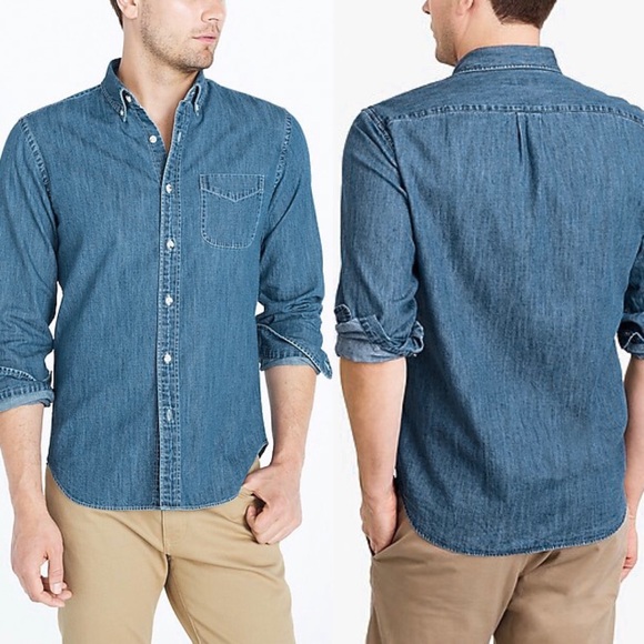 NEW J. Crew Indigo Denim Shirt - Picture 8 of 8